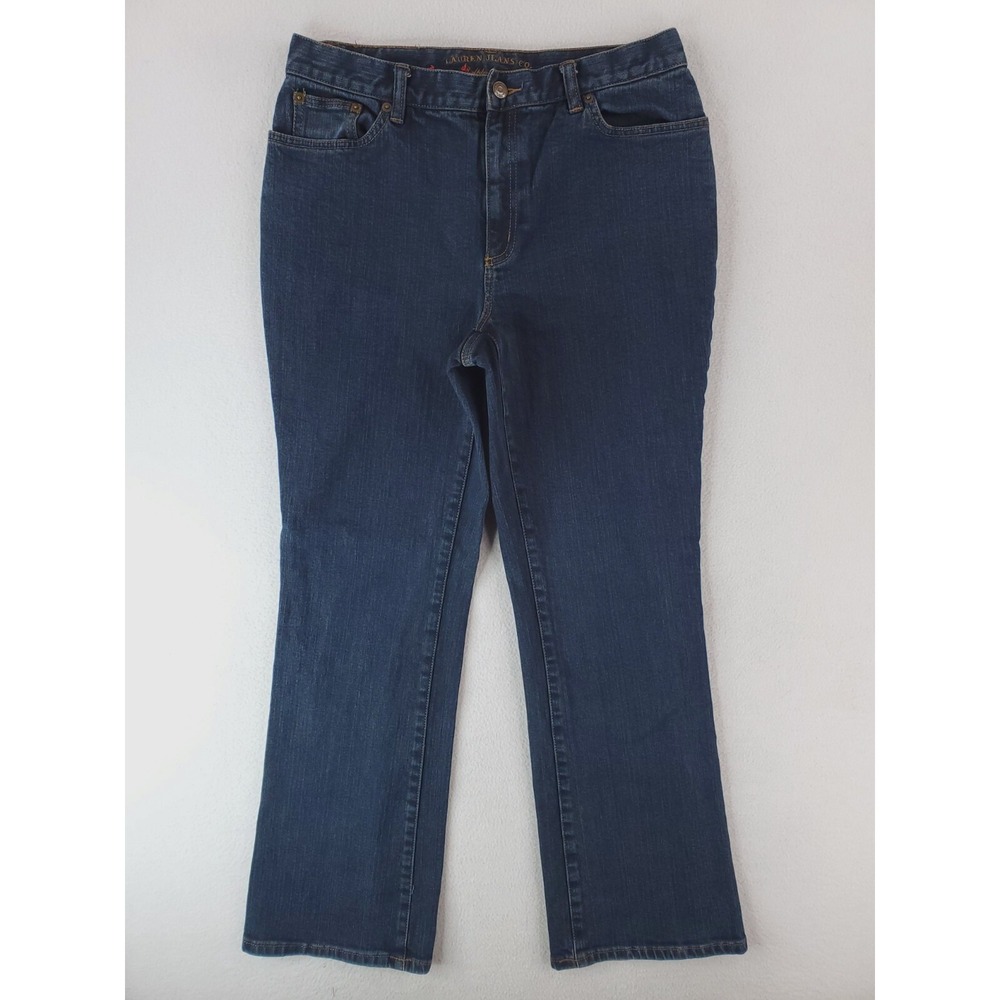 Vintage Lauren Ralph Lauren Jean Womens 8 Blue Classic Bootcut Dark Stretch Y2K